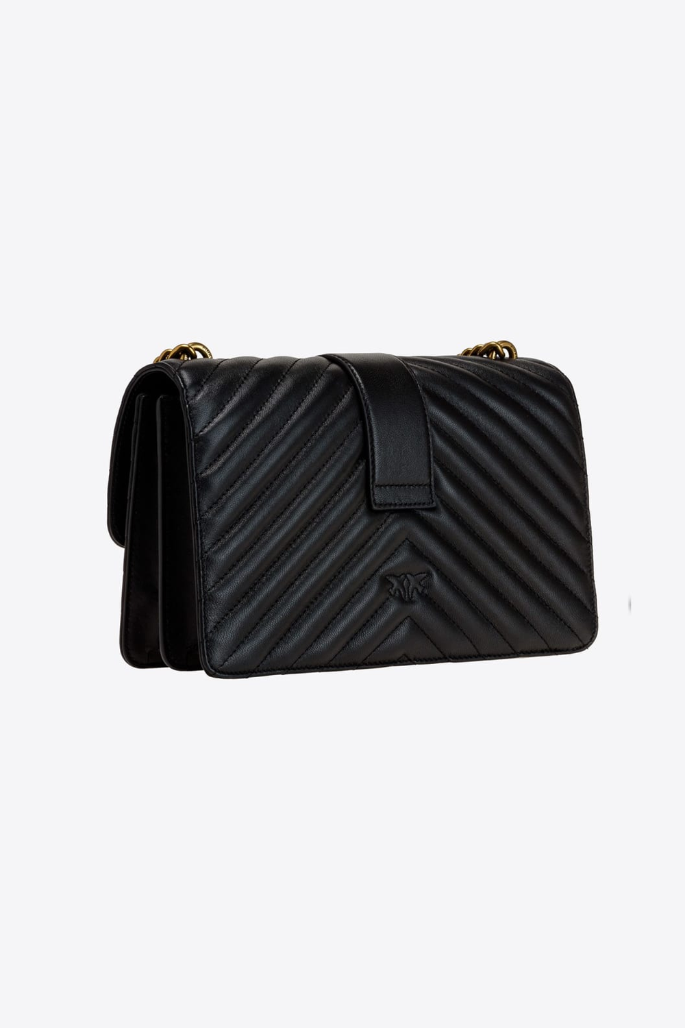 CLASSIC LOVE BAG ICON CHEVRON – black-antique gold