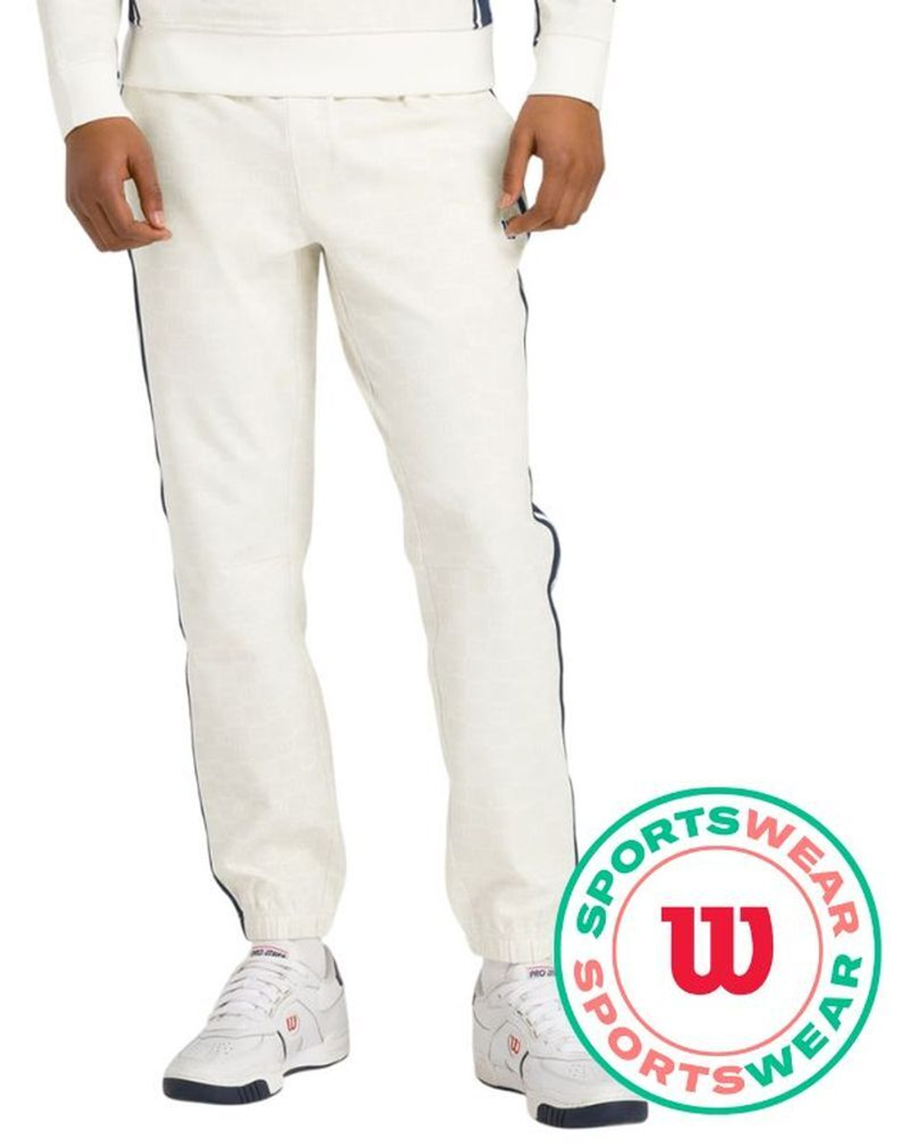 Мужские теннисные штаны Wilson Clairmont Warm-Up Jogger - Бежевый