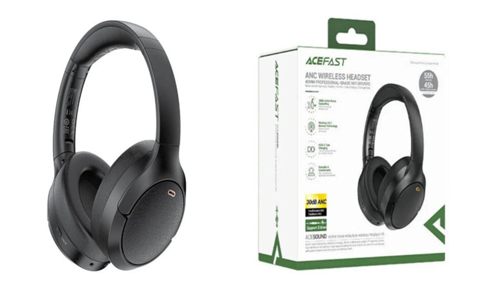 Полноразмерные Bluetooth наушники ACEFAST H6 ANC (черный)