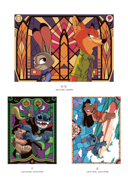 Раскраска по номерам Coloriages mystères Disney - Vitraux Tome 2, 128 стр. (предзаказ 20.08.2025)