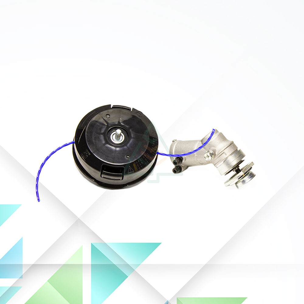 Редуктор в сборе для мотокос Makita SH 230, EM 2500, EM 2600 d-24 мм, 10 шлицов в комплекте с триммерной головкой