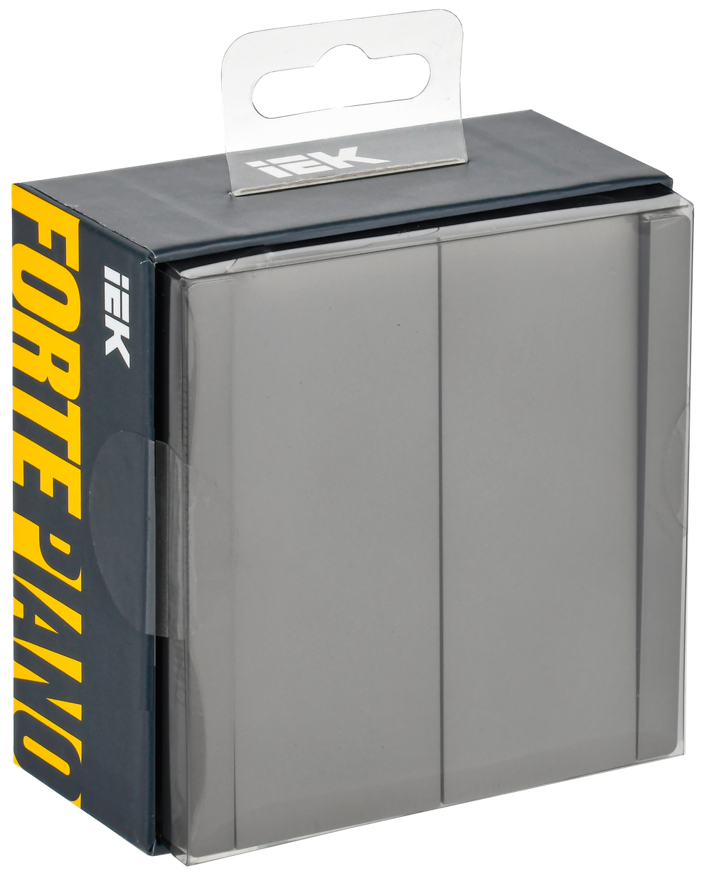 FORTE&PIANO Выключатель 2-клавишный перекрестный 10А FP509 сталь IEK