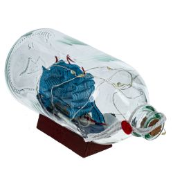 GAEM Изделие декоративное "Корабль в бутылке" (подсветка, 3xLR44), L18,5 W7,5 H9 см