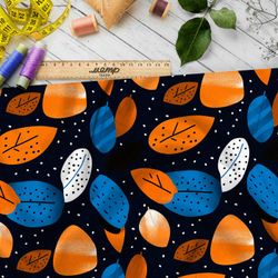 Ткань премиум шелк искусственный Армани осенний гарден