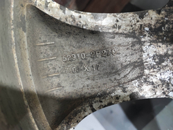 Диск колесный литой R17 Kia Sorento 2 (XM) 09-20 Б/У Оригинал 529102P270