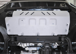 Защита радиатора Rival для Mercedes-Benz G-klasse W464 (V - 2.9D (249 л.с.); 4.0 (421/585 л.с.)) 2018-н.в., штампованная, алюминий 4 мм, без крепежа, 3.3946.1