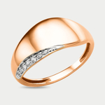 Кольцо женское из розового золота 585 пробы с фианитами (арт. 019451-1102)