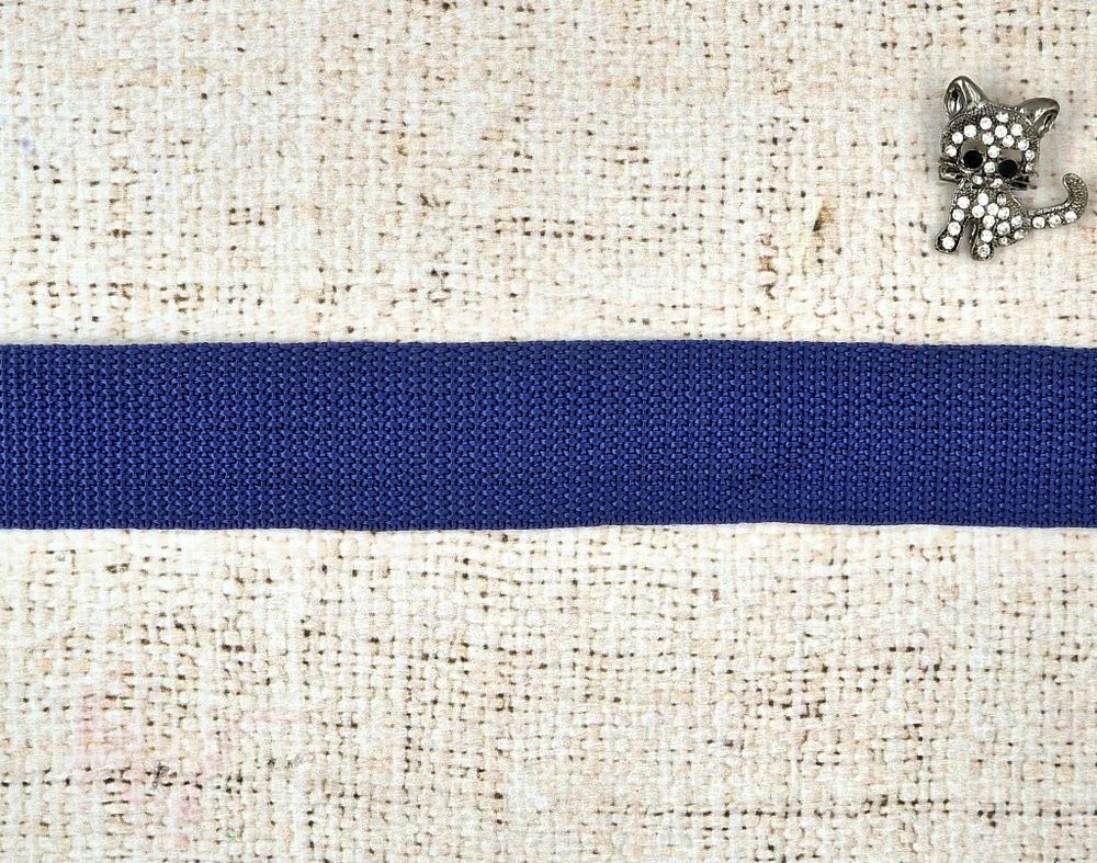 Лента ременная стропа, 21 гр/м, ш. 3,8 см, синий