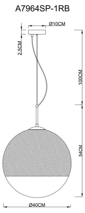 Подвесной светильник Arte Lamp Jupiter Copper A7964SP-1RB