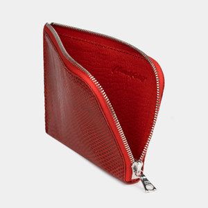 Мини-кошелек кожаный Aven красного цвета