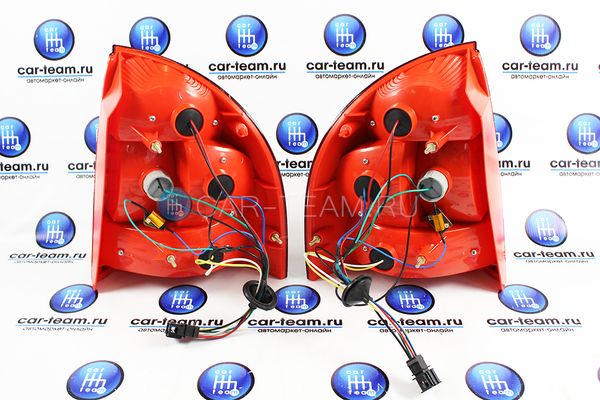 Задние фонари Лада Калина 1 светодиодные, красно-серые