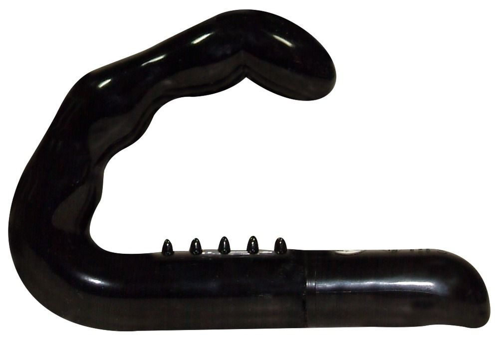 Чёрный стимулятор простаты Ebony Prostate Massager (Цвет: черный)