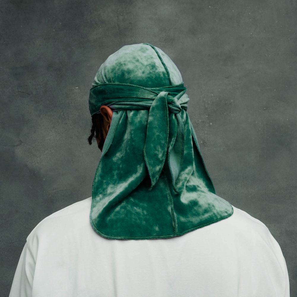 Бандана RARE MOD Green velour durag