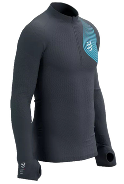 Компрессионка  Compressport Winter бег Postural Long Sleeve Top - серый