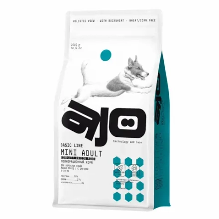 AJO Dog Mini Adult для взрослых собак малых пород 2 кг