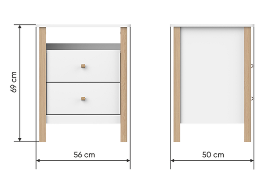 Тумба прикроватная Classic (белый)
