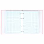 Тетрадь на кольцах А5 175х215 мм, 120 л., твердый картон, матовая ламинация, клетка, BRAUBERG "Minimal pink", 404998