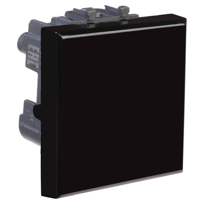 Кнопка одноклавишная модульная, "Avanti", "Черный квадрат", 2 модуля