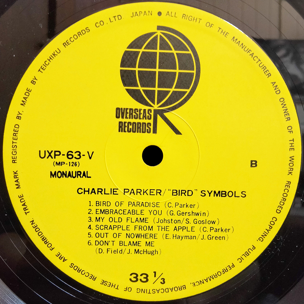Charlie Parker / "Bird" Symbols (Limited Edition)(LP)