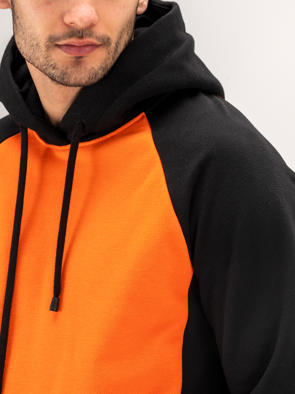 Костюм мужской спортивный теплый. Оранжевый/черный