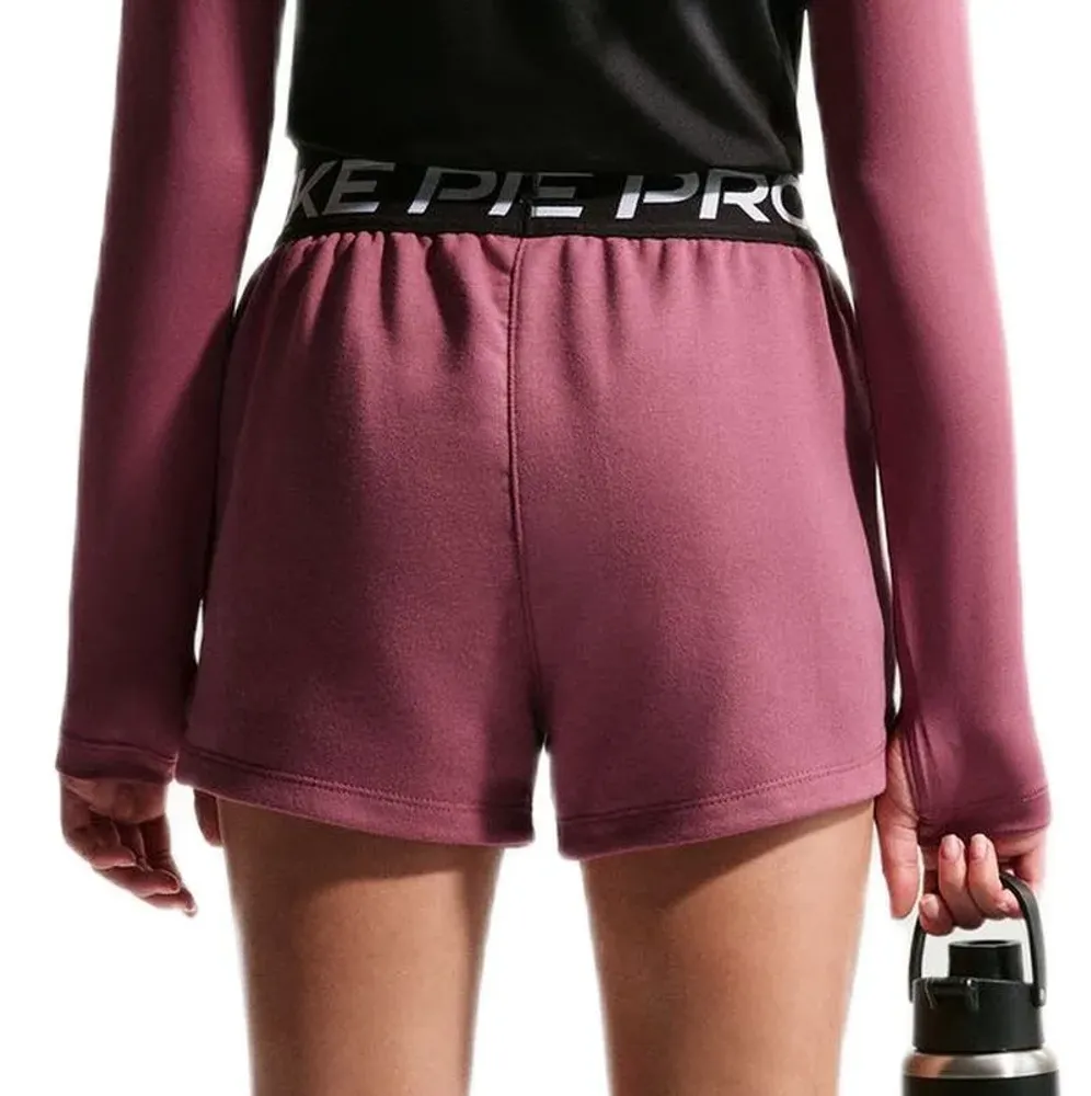 Шорты для девочки теннисные Nike Kids Pro Fleece Dri-Fit - pink smoke/pink smoke/black/white