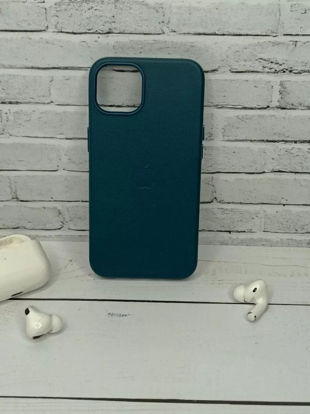 Кожаный чехол Leather Case iPhone 13, Indigo Blue ИНДИГО