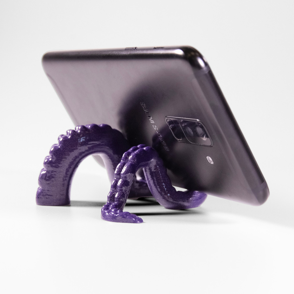 Держатель телефона в виде щупальца осьминога, фиолетовая, 3D печать