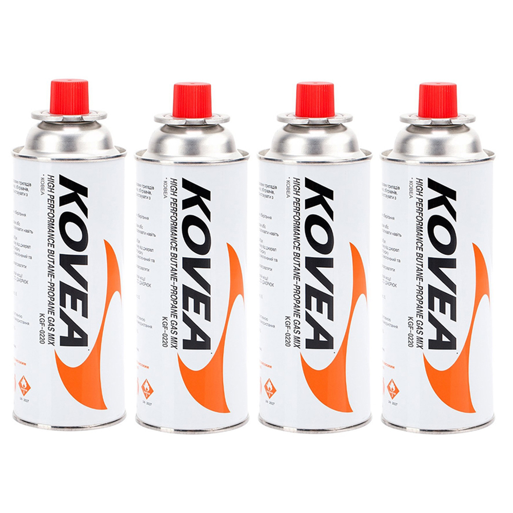 Баллон газовый цанговый Kovea 220 г, комплект 4шт.