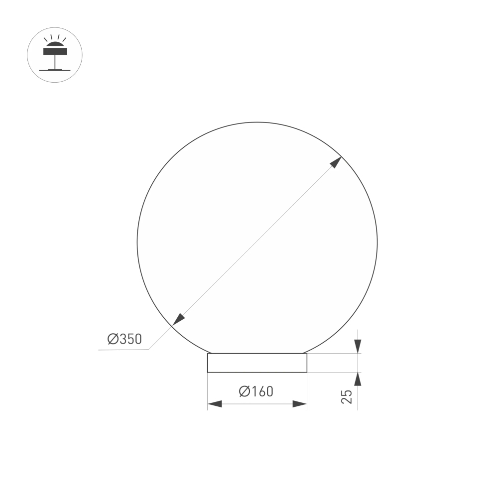 Светильник SP-SILKA-TAB-R350-11W Warm2700 (WH, 330 deg, TOUCH-DIM) (Arlight, IP20 Натуральный шелк, 3 года) 056889
