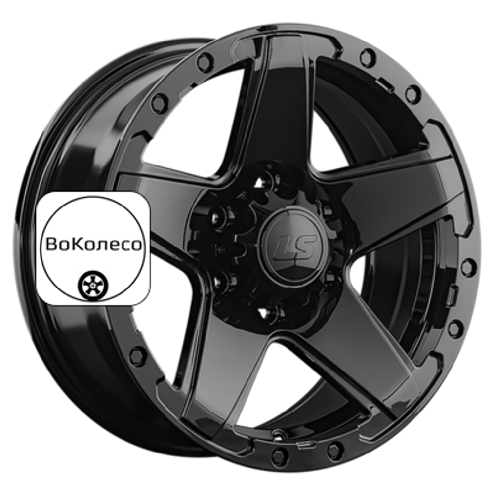 8x17/6x139,7 ET30 D100,1 1284 BK (конус, Колпак+лого) LS