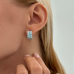 Серьги с Бриллиантами и Турмалинами Параиба, E0256-1/4