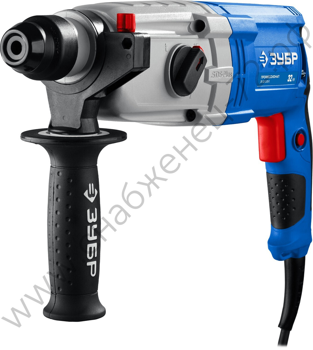 ЗУБР 32 мм, 1100 Вт, перфоратор SDS Plus, Профессионал (ЗП-32-1100 К)