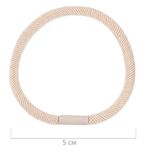 Резинки для волос НАБОР 6 шт., 0,4х14 см, чёрный, коричневый, бежевый, MONTE VITA, 457043