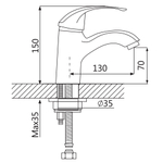 Смеситель для раковины Oute T05 T0501
