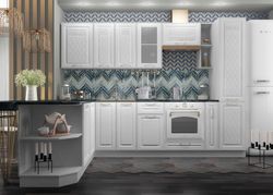 Модульный кухонный гарнитур «Вита» 2800/1800 (белый)