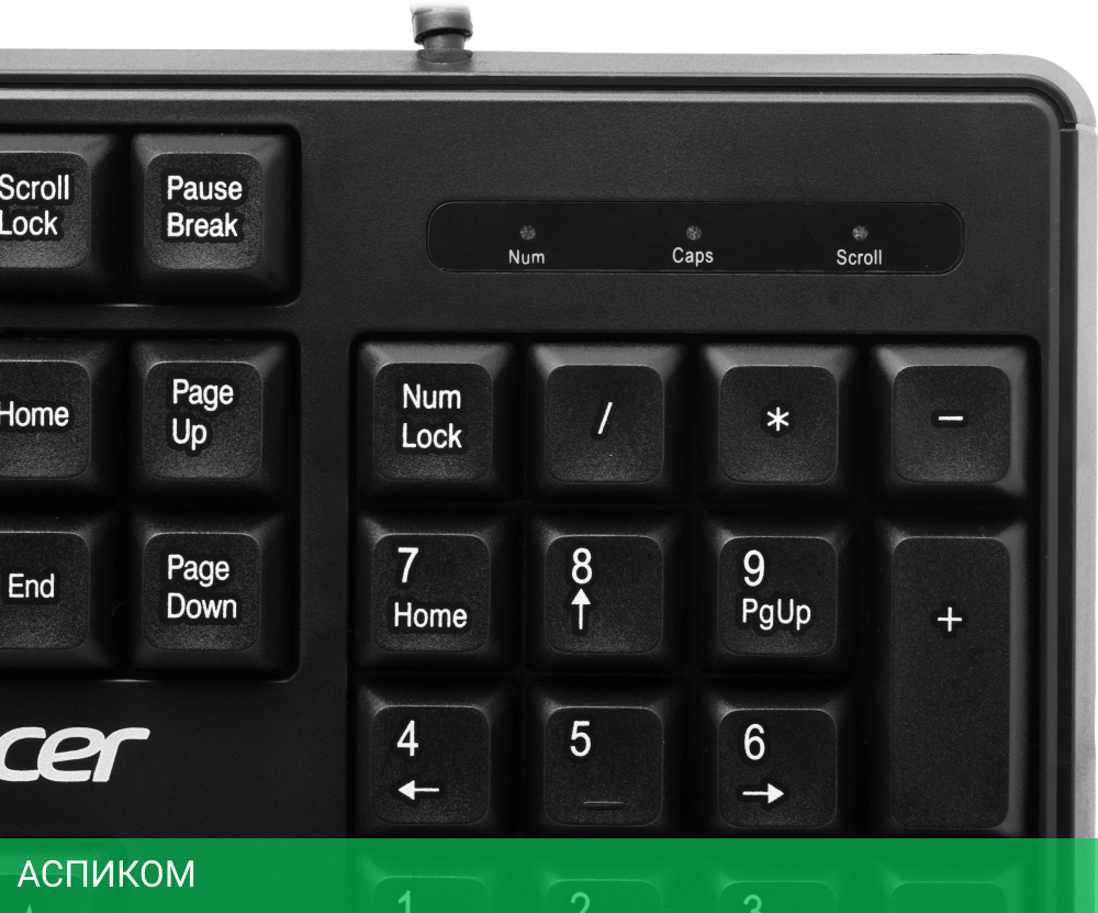 Клавиатура Acer OKW301 черный (ZL.KBDCC.01A)