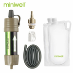 Фильтр для воды Miniwell L630 / туристический походный фильтр для выживания / 2 складные бутылки в комплекте