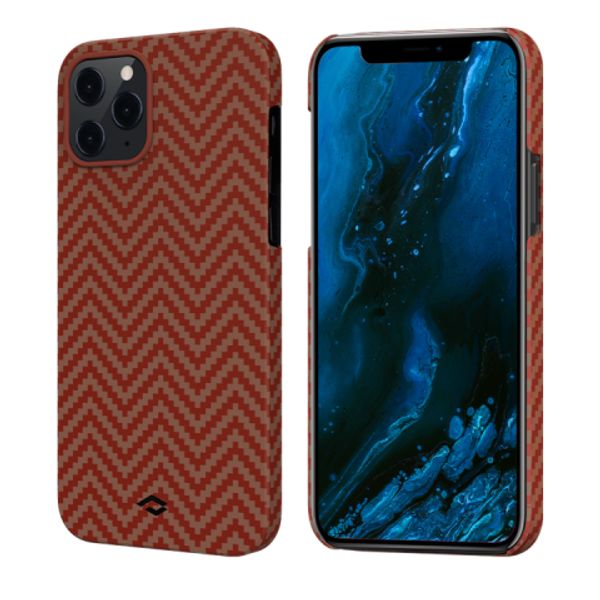 Чехол Pitaka MagEZ Case для Apple iPhone 12/12 Pro (Red/Orange Herringbone)