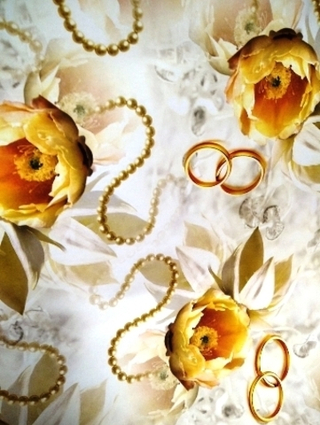 Бумага глянцевая 70*100см Свадьба10 /1 лист