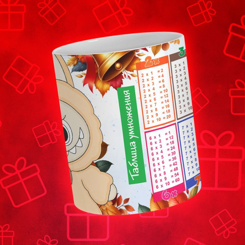 Лабубу с таблицей умножения