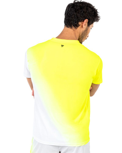 Теннисная футболка Tecnifibre X-Loop Fire - white/yellow