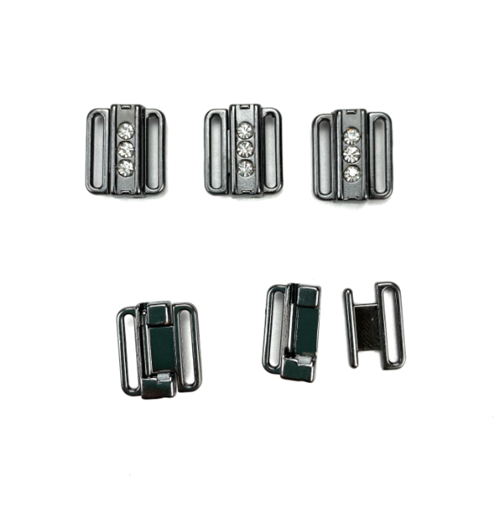 Застежка металл графит 12 мм