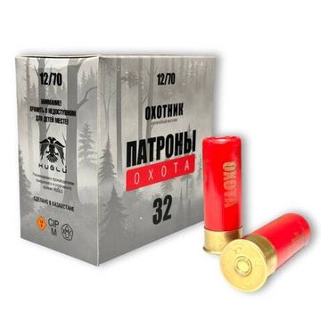ПАТРОН ДЛЯ ГРАЖДАНСКОГО ОРУЖИЯ 12Х70 (КАРТ 8,5) [ОХОТНИК ОХОТА 32г]