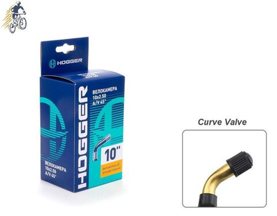 Камера 10x2,50 бутил, загнутый авто-ниппель (45°), HOGGER (УТ00021693)
