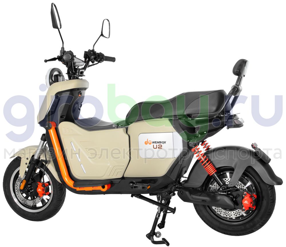 Электроскутер WENBOX U2 PRO 1500W (60V/45Ah) - Бежевый фото №6