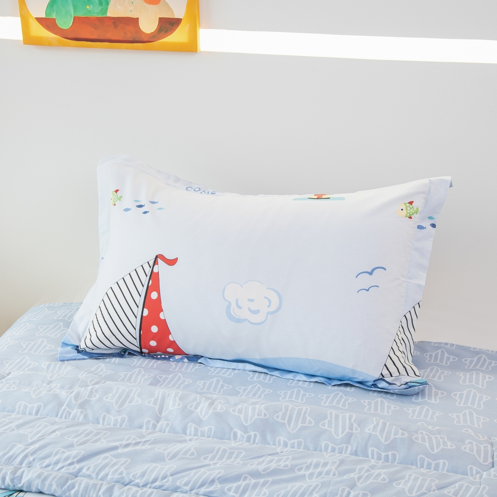 Постельное белье детское 160x80 Young на резинке, комплект с одеялом 100% хлопок OBKR026