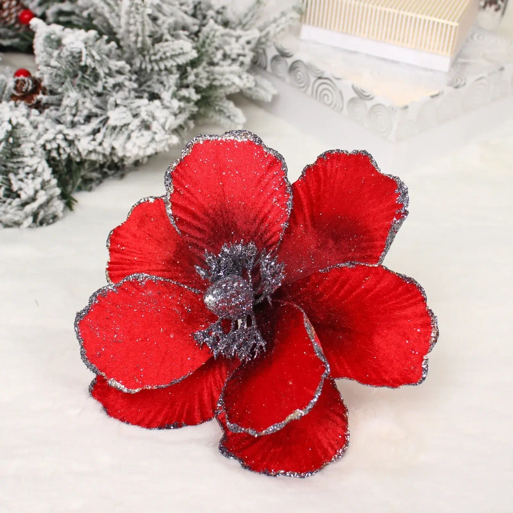 Украшение новогоднее «Пуансеттия - Волшебство» 20 см, Красный