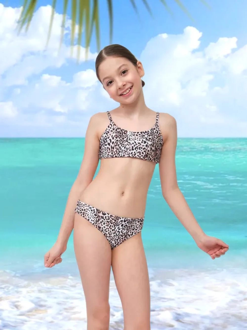 купальник раздельный с топом для бассейна