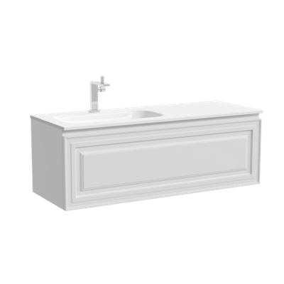 Тумба подвесная SANCOS Very левая 1195х445х406, c одним  ящиком оснащенным доводчиками, Bianco , арт.VR120LW