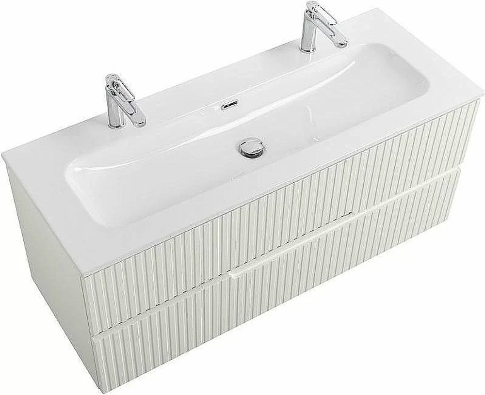 Тумба с раковиной Cezares DUET-N 120 DUET-N-1200-2C-SO-AS-P альпака брашированная